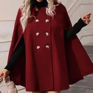 Jackets & Coats | Classic Double Breasted Button Cape Jacket